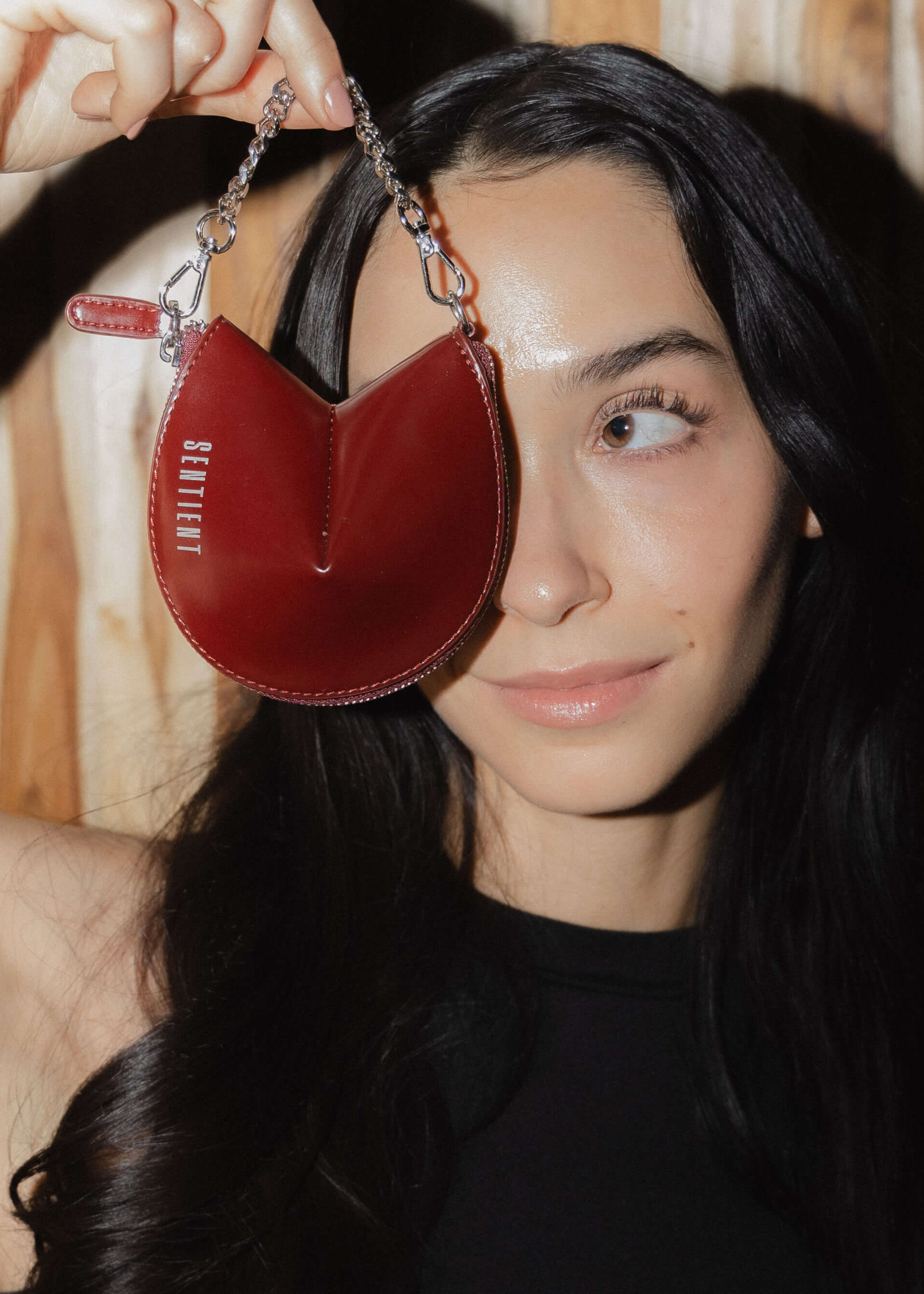 Model with Fortune Cookie Charm